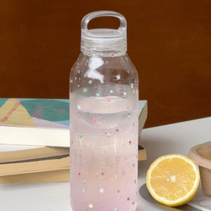 Glass tumbler with star design