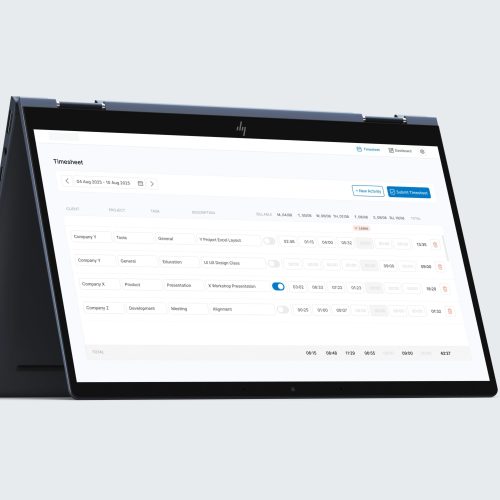 An intuitive time tracking app that simplifies weekly timesheets, helping employees log work hours with ease.