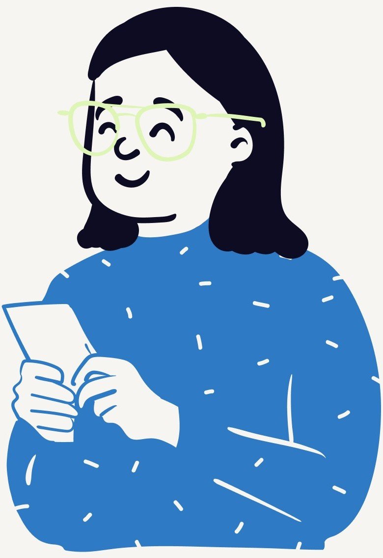 Cartoon-style avatar for portfolio