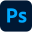 Logo of Photoshop, program for photo editing