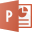 Logo of PowerPoint, program for creating slides