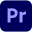 Logo of Premiere Pro, program for video editing